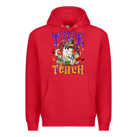 Red trick or teach halloween Premium Hoodie - NancyCooperArtShop