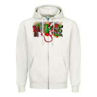 Oatmeal Heather nurse christmas Zipper Hoodie - MaliasSmallBusiness