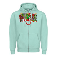 Seafoam nurse christmas Zipper Hoodie - MaliasSmallBusiness