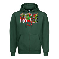 Sports Green nurse christmas Zipper Hoodie - MaliasSmallBusiness