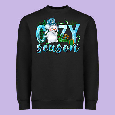 Cozy Season Winter Christmas Heavyweight Sweatshirt Designed By Nancycooperartshop