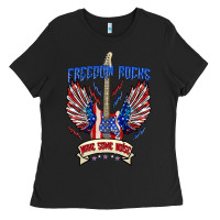Black freedom rocks make some noise Ladies Tee - texasbilliewilder