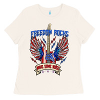 Bone freedom rocks make some noise Ladies Tee - texasbilliewilder