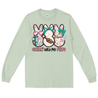 Matcha easter chilling with my peeps bunny Long Sleeve Tee - MaliasSmallBusiness