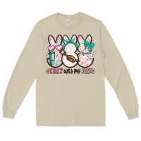 Mushroom easter chilling with my peeps bunny Long Sleeve Tee - MaliasSmallBusiness