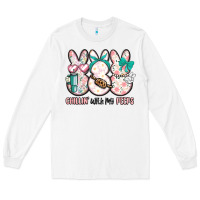 White easter chilling with my peeps bunny Long Sleeve Tee - MaliasSmallBusiness