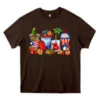 Chocolate Brown puerto rico coffee cups Heavy Core Tee - Zillion Design Studio
