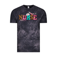 Cloud Black nurse with nurse element Vintage Tee - AdoDesignShop