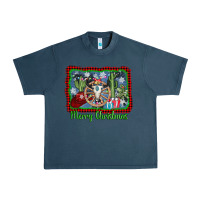 Midnight Navy merry christmas western bull skull Urban Heavy Tee - AdoDesignShop