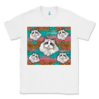 White Western Ragdoll Cat Classic Tee - LillyAllenDesigns
