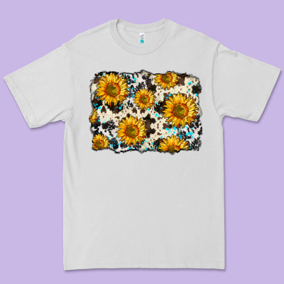 Cowhide Sunflower Pattern Premium Tee Designed By Zillion Design Studio