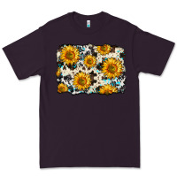 Plum cowhide sunflower pattern Premium Tee - Zillion Design Studio
