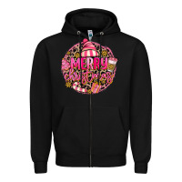 Black pink merry christmas Zipper Hoodie - MaliasSmallBusiness