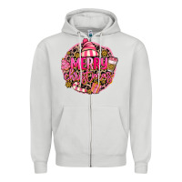 Dove Grey pink merry christmas Zipper Hoodie - MaliasSmallBusiness