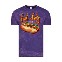 Cloud Purple hot dog Vintage Tee - AdoDesignShop