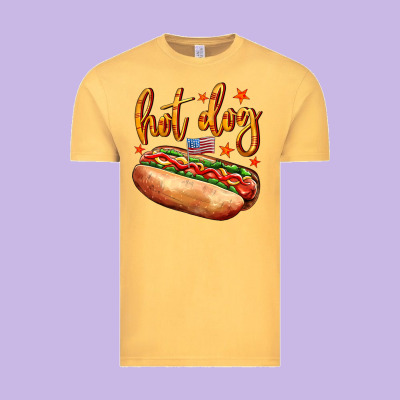 Hot Dog Vintage Tee Designed By Adodesignshop