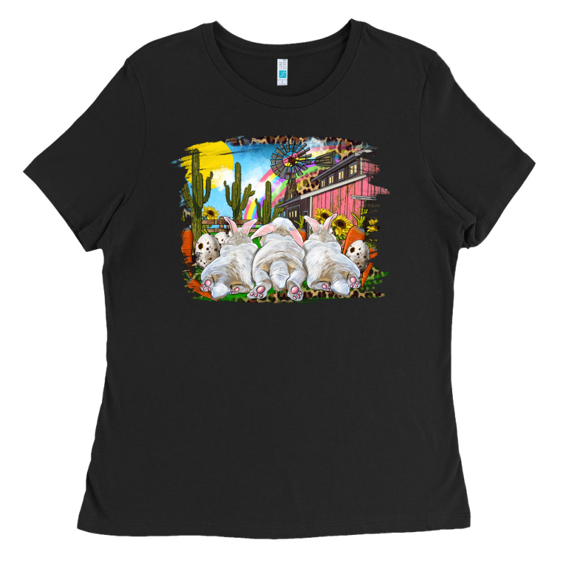 Easter Farm With Bunnies Ladies Tee by RanaPortraitStore | Teevron