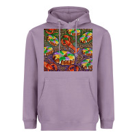 Lavender mardi gras king cake and crawfish Heavyweight Hoodie - RanaPortraitStore