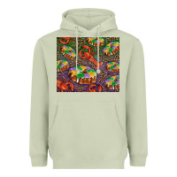 Matcha mardi gras king cake and crawfish Heavyweight Hoodie - RanaPortraitStore