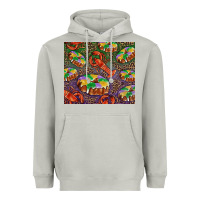 Moon Dust mardi gras king cake and crawfish Heavyweight Hoodie - RanaPortraitStore