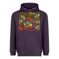 Plum mardi gras king cake and crawfish Heavyweight Hoodie - RanaPortraitStore