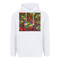 White mardi gras king cake and crawfish Heavyweight Hoodie - RanaPortraitStore