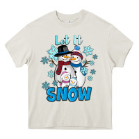 Cream let it snow Heavy Core Tee - RanaPortraitStore