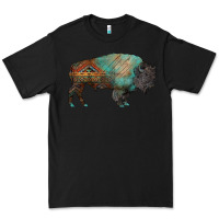 Black aztec bison Premium Tee - RanaPortraitStore