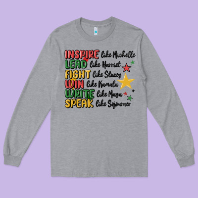 Black History Malia Long Sleeve Tee Designed By Maliassmallbusiness