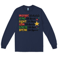 Navy black history malia Long Sleeve Tee - MaliasSmallBusiness