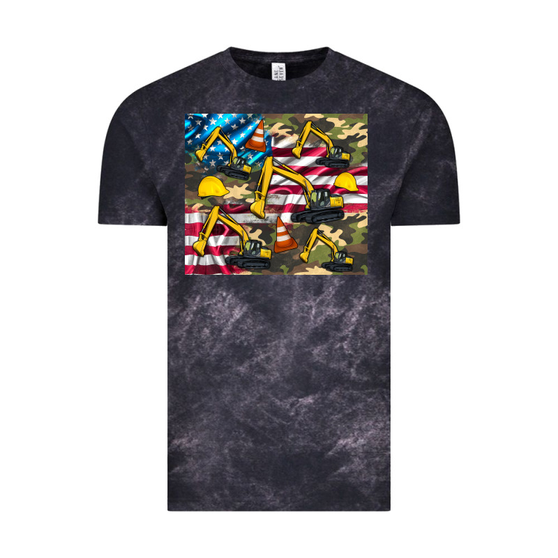 Excavator American Flag Vintage Tee by Artiststas | Teevron