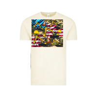 Vintage Arctic excavator American flag Vintage Tee - Artiststas