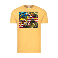 Vintage Mustard excavator American flag Vintage Tee - Artiststas