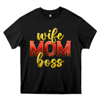 Black wife mom boss Heavy Core Tee - texasbilliewilder
