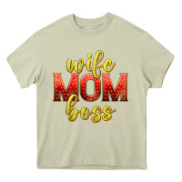 Mossy wife mom boss Heavy Core Tee - texasbilliewilder
