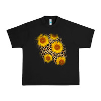 Black leopard sunflower patch Urban Heavy Tee - AdoDesignShop