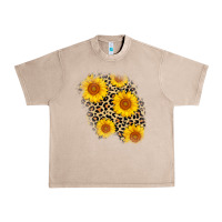 French Oak leopard sunflower patch Urban Heavy Tee - AdoDesignShop