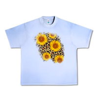 Grape Ice leopard sunflower patch Urban Heavy Tee - AdoDesignShop