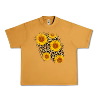Peanut Butter leopard sunflower patch Urban Heavy Tee - AdoDesignShop
