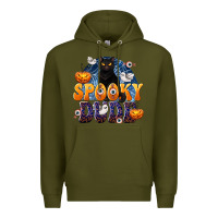 Army Green Spooky Dude Premium Hoodie - texasbilliewilder