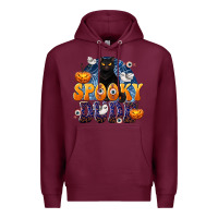 Burgundy Spooky Dude Premium Hoodie - texasbilliewilder