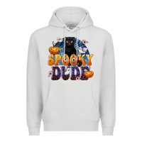 Dove Grey Spooky Dude Premium Hoodie - texasbilliewilder
