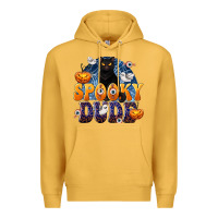 Mustard Spooky Dude Premium Hoodie - texasbilliewilder
