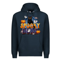 Navy Spooky Dude Premium Hoodie - texasbilliewilder