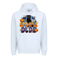 White Spooky Dude Premium Hoodie - texasbilliewilder