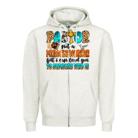 Oatmeal Heather Pastor not a miracle worker Zipper Hoodie - MaliasSmallBusiness