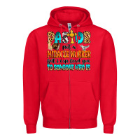 Red Pastor not a miracle worker Zipper Hoodie - MaliasSmallBusiness