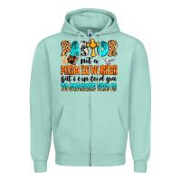 Seafoam Pastor not a miracle worker Zipper Hoodie - MaliasSmallBusiness