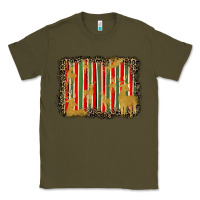 Army Green christmas reindeers leopard background Classic Tee - BarkalooDesign