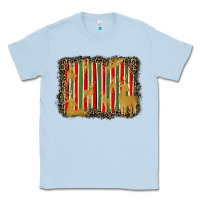 Dusty Blue christmas reindeers leopard background Classic Tee - BarkalooDesign